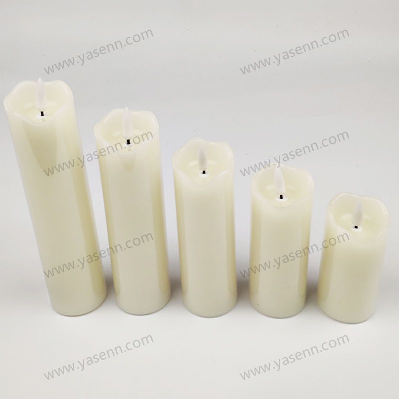 5CM WAX Wavy Bullet Led Candles Set of 5 YSC23031ABCDE