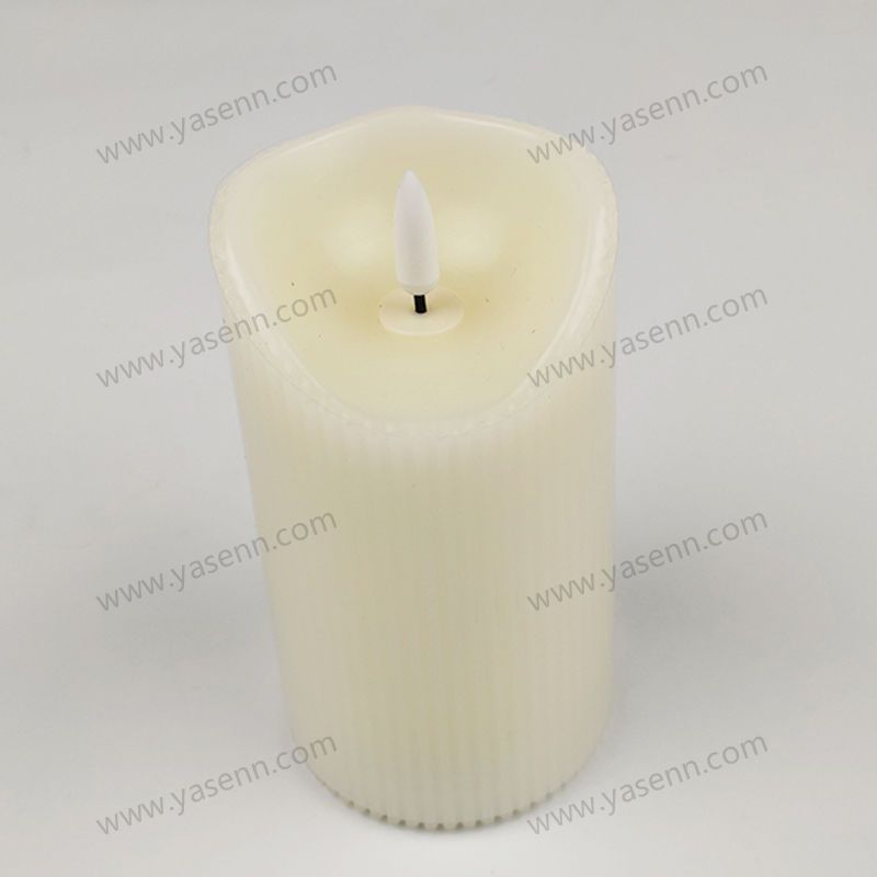 7.5X12.5cm WAX Vertical grain  Bullet Oblique Led Candles YSC23040B