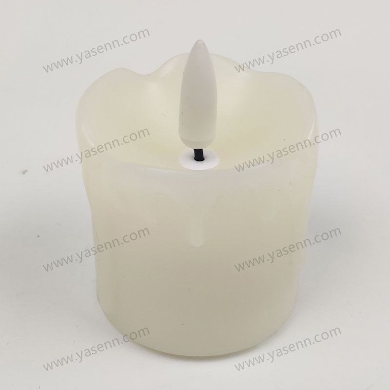 5X6CM WAX Wavy Bullet Led Candles YSC23070C