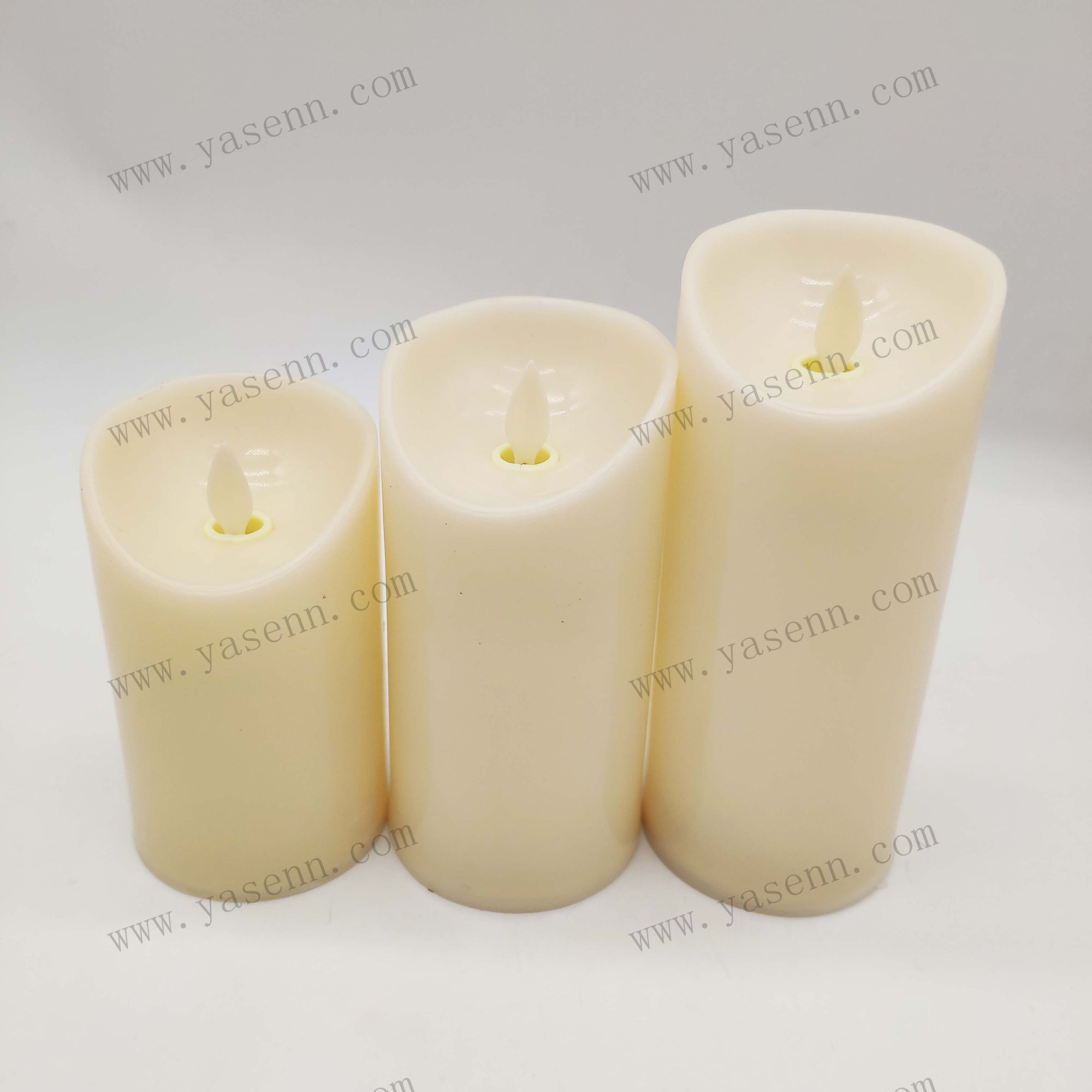 Diameter 7.5cm Height 17.5cm 15cm 12.5cm  Thicker Plastic  YSC23084ABC led candle