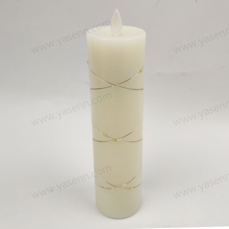 5.5X20CM WAX Swing Led Candles With Wire Led Set of 3 YSC23049A