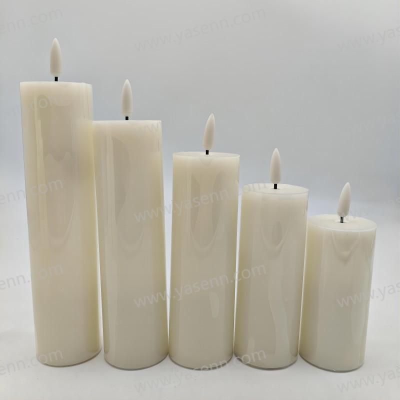 5cm Wax concave Bullet Led Candle set of 5 YSC23014ABCDE