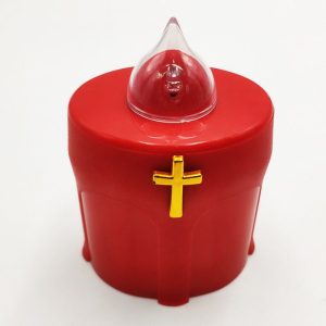 8CM Plastic Golden Cross LED Candle – YSC1054