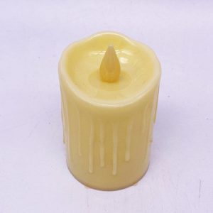5 × 7.8CM LED Pillar Candle with Wax Drops – YSC21008