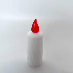 White Twill Flame Tip LED Memorial Candle – YSC22004
