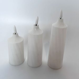 2" Thread Bullet LED Religious Candle Set of 3 – Premium LED Candles with Realistic Bullet Wick for Religious and Spiritual Use (YSC22009ABC)