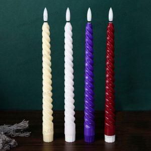 2.2 × 27 CM Spiral Bullet LED Candle – Ideal for Creating a Warm, Inviting Glow for Events or Home Decor (YSC23002)