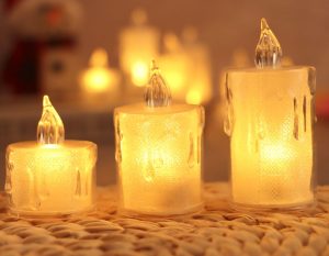 3.8 CM LED Candle with Base – Set of 3 Compact LED Candles with Base, Perfect for Home Decor and Special Occasions (YSC24025ABC)