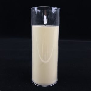 7.5×20CM Simulated Glass Cover Bullet LED Candle – YSC24044A