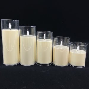 7.5CM Simulated Glass Cover Bullet Flame Lamp – 5-Piece Set – YSC24044ABCDE