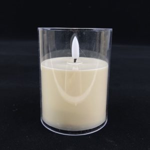 7.5×10CM Simulated Glass Cover Bullet LED Candle – YSC24044E