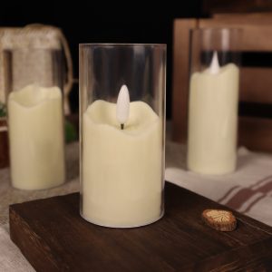 5.5×14.5CM Simulated Glass Cover Bullet LED Candle – YSC24045A