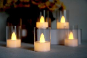 4.1 × 6 CM Simulated Glass Dome Mini Tea Wax – Elegant LED Tea Light with Realistic Glass Dome for Cozy Ambiance (YSC24056)