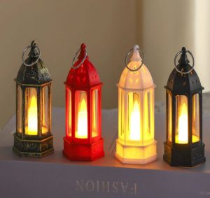 3.9 × 9.5 CM Hexagonal Mini Wind Lamp – Perfect for Tabletop Decor and Special Occasions with Unique Hexagonal LED Design (YSC24064)