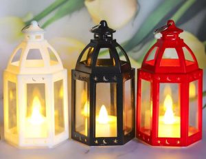 7 × 13 CM Star and Moon Hexagonal Wind Lamp – Elegant LED Wind Lamp with Star and Moon Design for Cozy Ambiance (YSC24069)