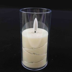 5.5 × 10.5 CM Candle Lights with String Lights – Elegant Bullet Candle Lamp for Cozy Ambiance and Home Decor (YSC24087C)