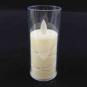 5.5 × 12.5 CM Candle Lights with String Lights – Perfect for Creating a Soft, Flickering Glow with Swing Wick Design (YSC24088B)
