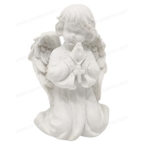 Elegant LED Resin Wishing Angel – Cold White Light, Battery Operated, 18.7x12.8x9.8CM - YSSZ21009