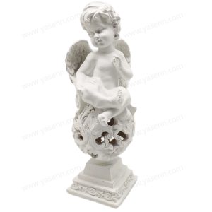 LED Hollow Ball Resin Angel Light – Cold White Glow, Battery Powered, 34x10.3x10.3CM, Perfect for Adding Elegance to Your Home - YSSZ21017