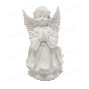 Elegant LED Resin Winged Wishing Angel – Cold White Light, Battery Operated Décor, 15.9x8.4x7.8CM - YSSZ21019